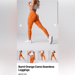 NVGTN Burnt Orange Camo Seamless Leggings